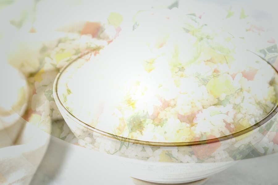 En salade de riz gluant (weekend)