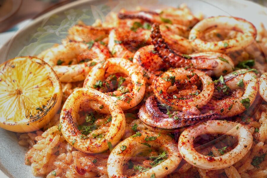 Bowl de riz basmati aux calamars (version enfants)