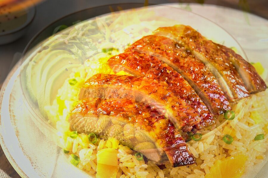 Bowl de riz complet au canard (léger) d'automne