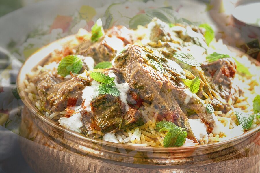 En salade de riz complet au agneau (léger)