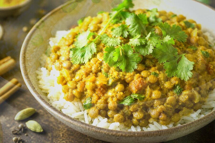 Riz thaï au gingembre et lentilles (version enfants) de printemps