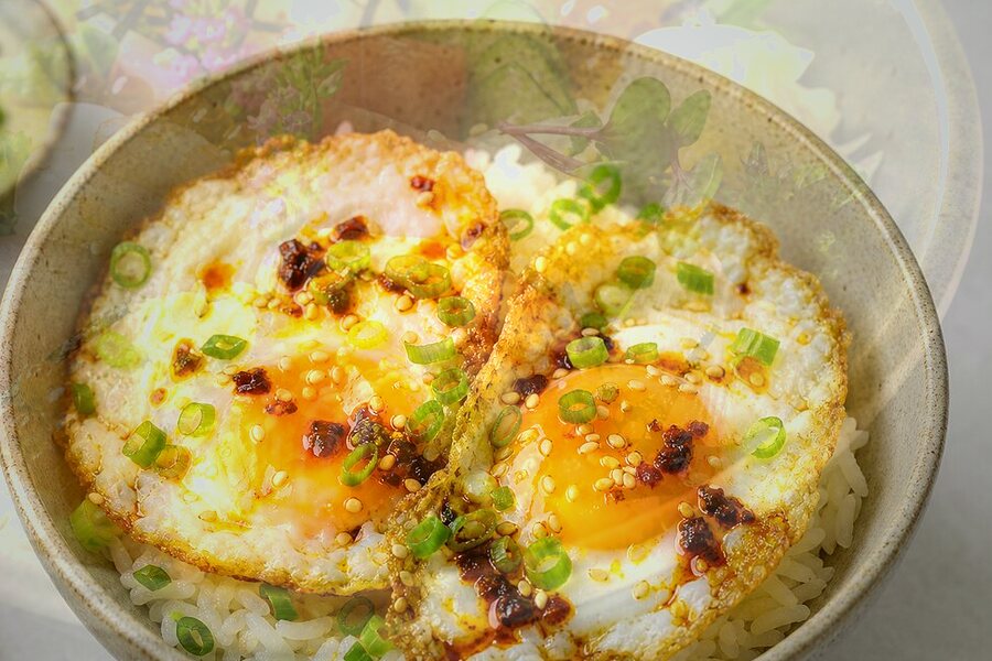 Chirashi de riz à sushi aux œufs (léger) d'hiver