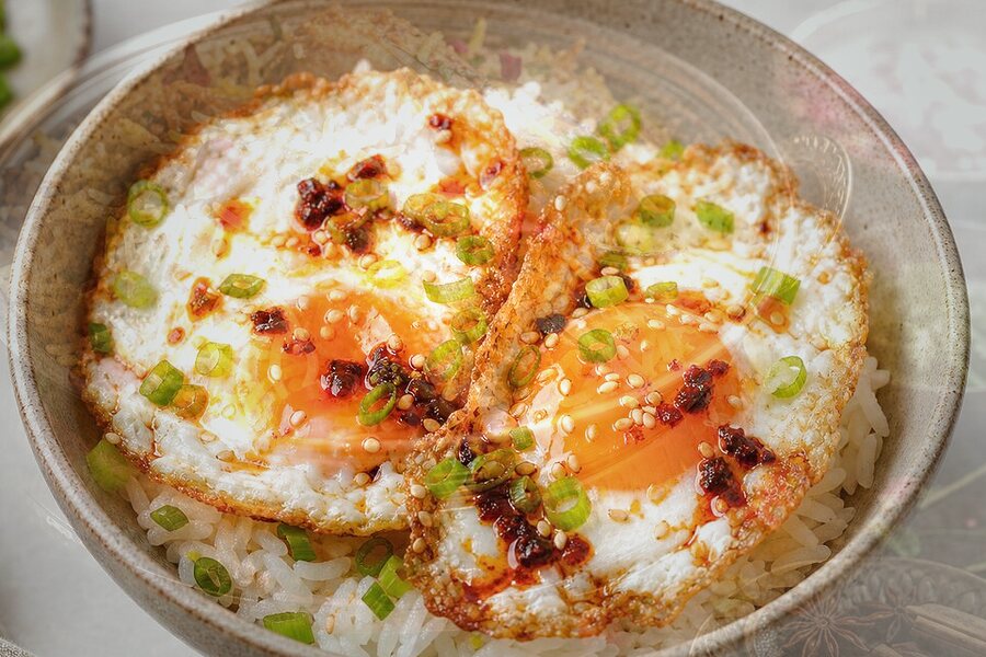 Biryani de riz basmati aux œufs d'hiver