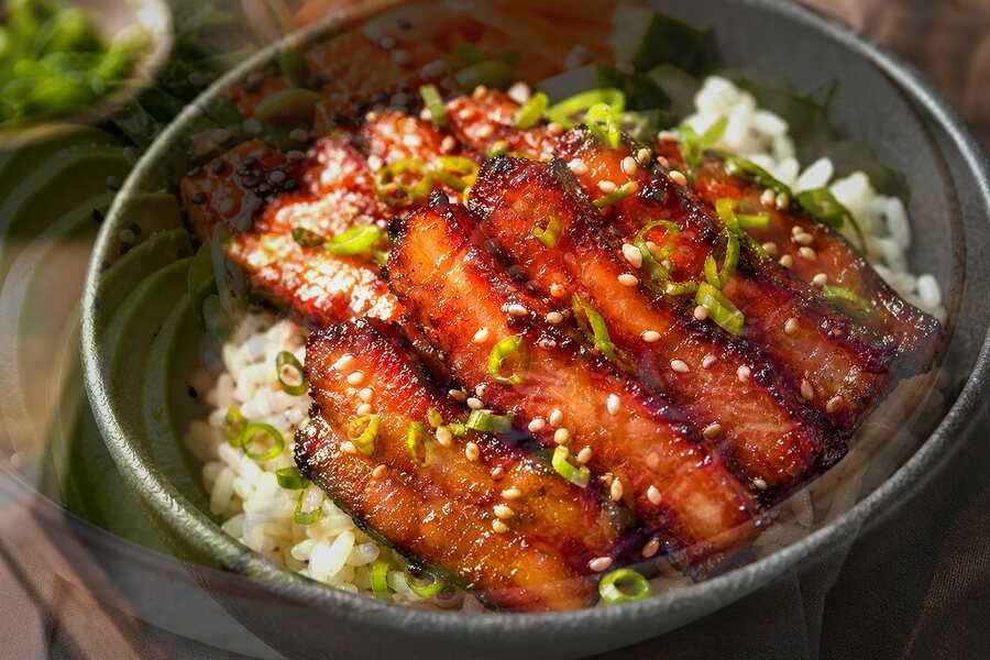 Bowl de riz basmati au porc (gourmet) de printemps