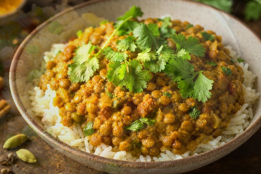 Cantonais de riz thaï aux lentilles d'été