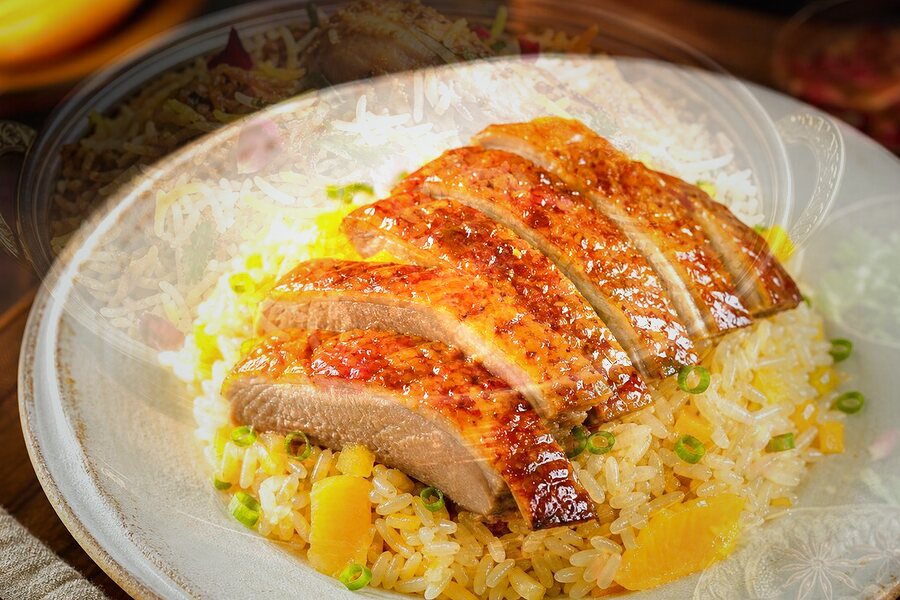 Biryani de riz basmati au canard (batch cooking)
