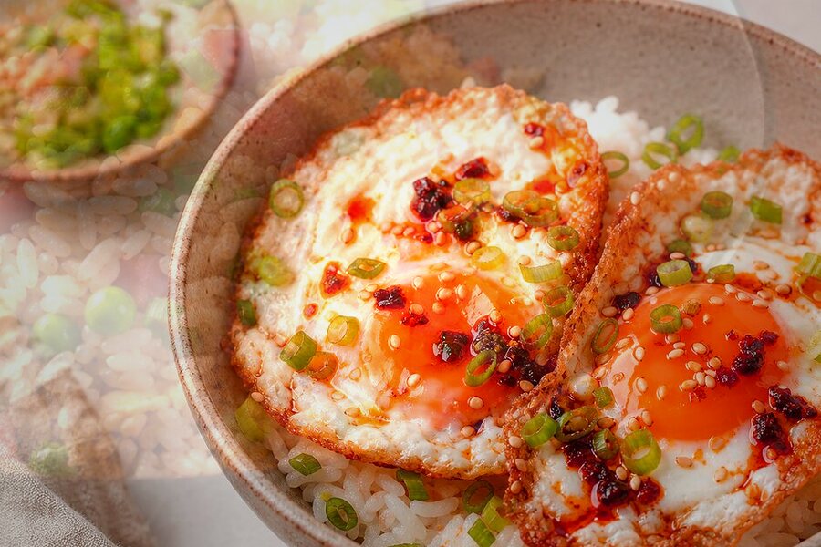 Cantonais de riz jasmin aux œufs (gourmet) d'hiver