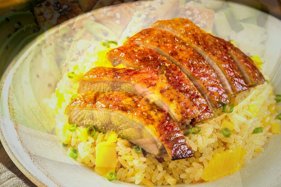 Bowl de riz thaï au canard (facile) d'hiver