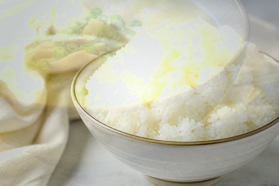 En soupe de riz thaï (meal prep) de printemps